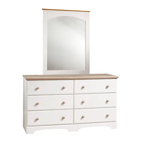 Dresser and Mirror Set